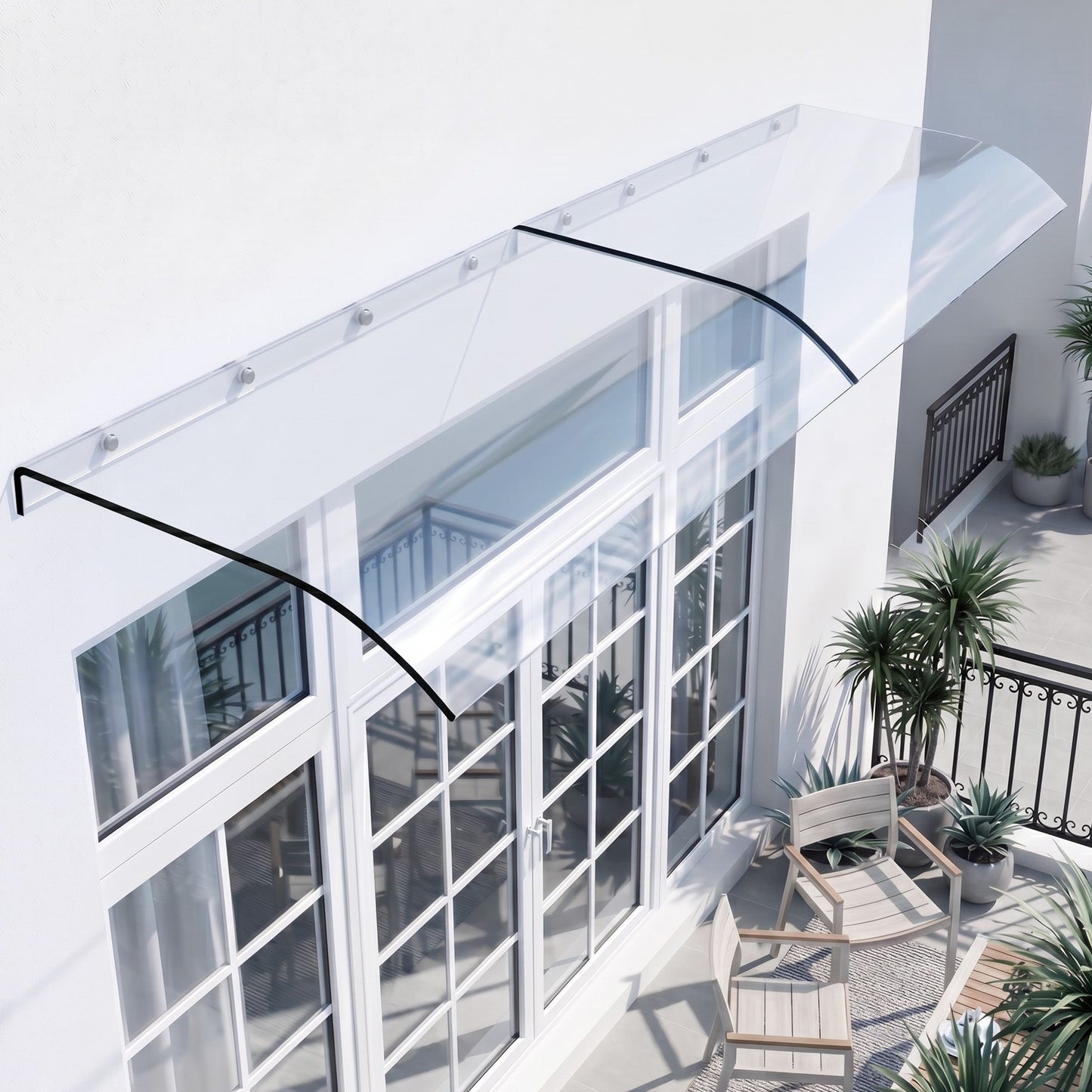 Instahut Window Door Awning 0.4mx2m Transparent