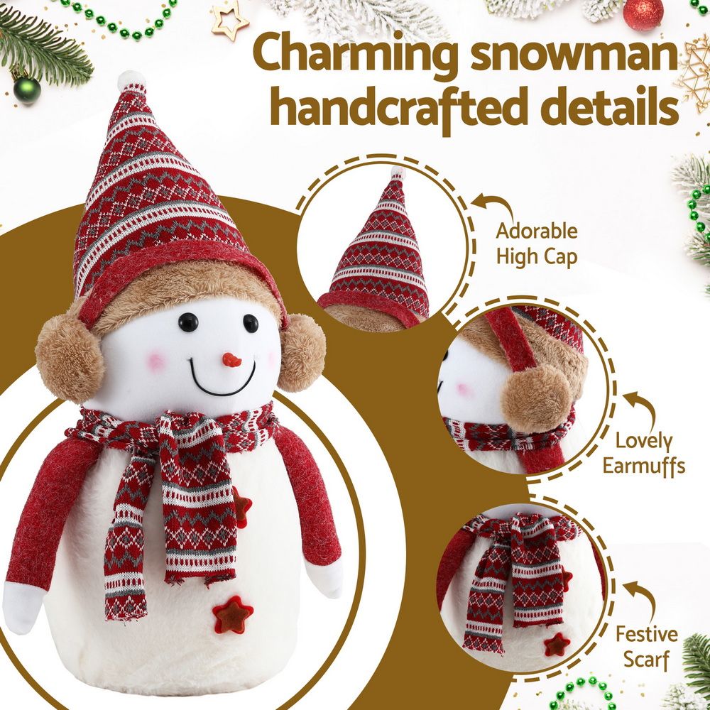 Jingle Jollys 60cm Christmas Snowman Decoration Handicraft Tabletop Ornaments Party Decorations