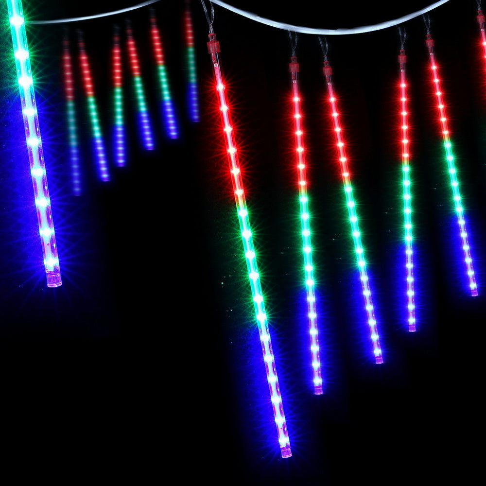 Jingle Jollys 7M Christmas Lights Shower Light 288 LED Icicle Falling Metor