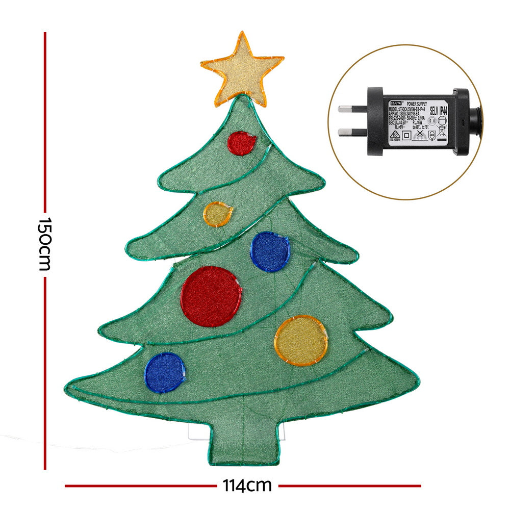 Jingle Jollys Christmas Lights 150cm Motif 220 LED Rope Light Outdoor Decoration