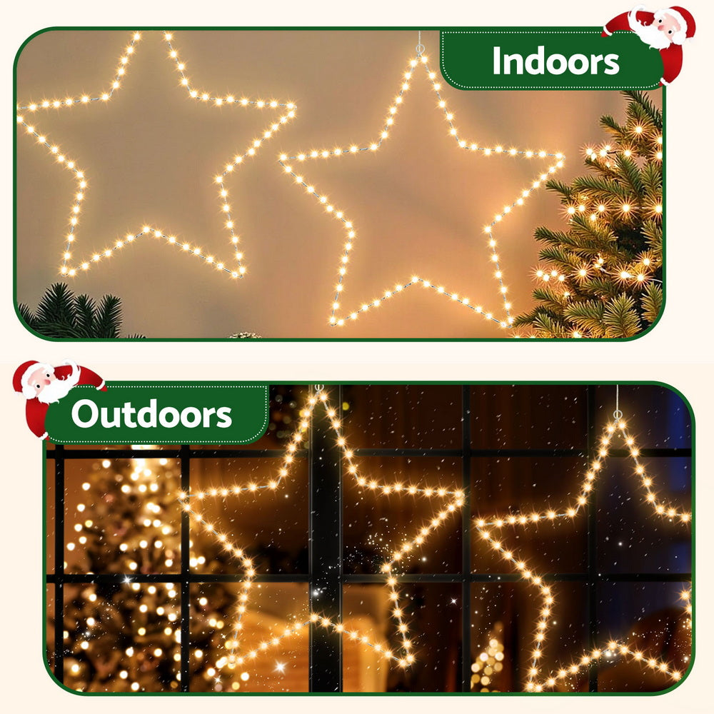 Jingle Jollys Christmas Lights 50cm Star 70 LED Xmas Decorations