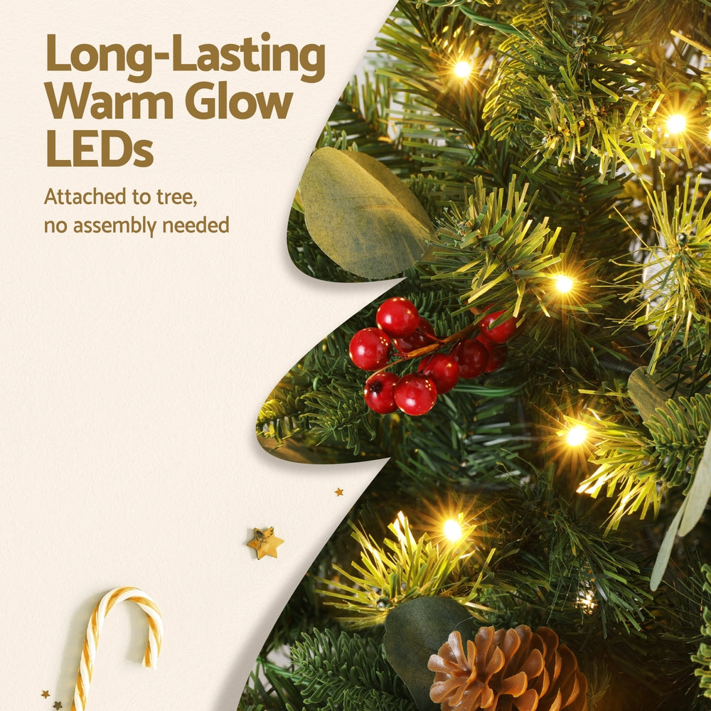 Jingle Jollys Christmas Tree 1.5m 160 LED Xmas Tree Party Decorations 355 Tips