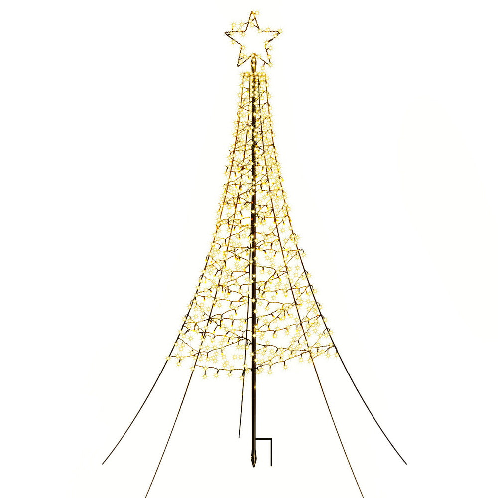 Jingle Jollys Solar Christmas Tree 2.1m 320 LED Net Lights Xmas Trees Decoration