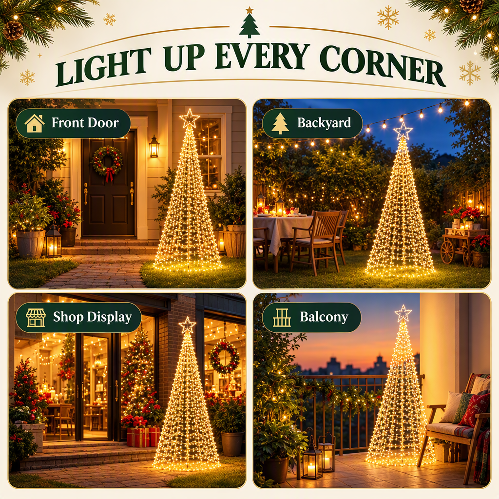 Jingle Jollys Solar Christmas Tree 3.6m 800 LED Net Lights Xmas Trees Decoration