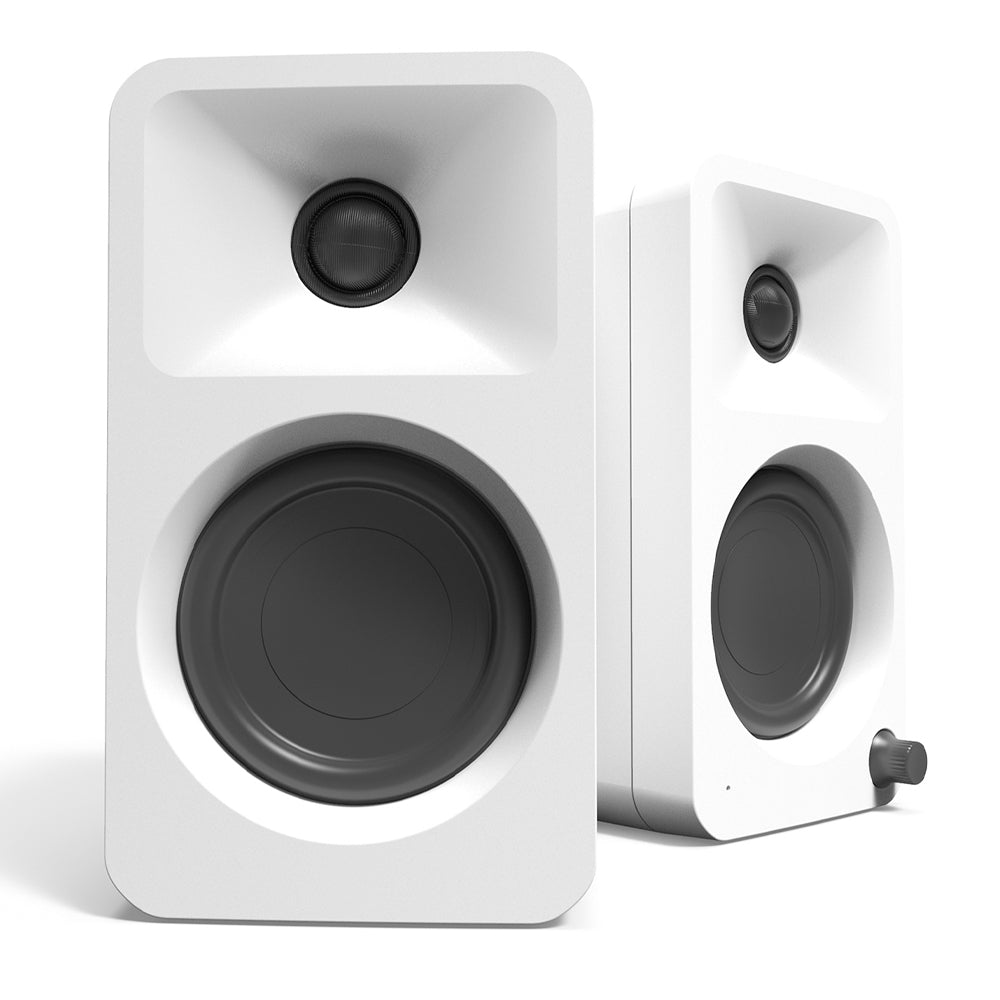 Kanto ORA4 140W Powered Reference Speakers with USB-C Input and Bluetooth - White, Pair