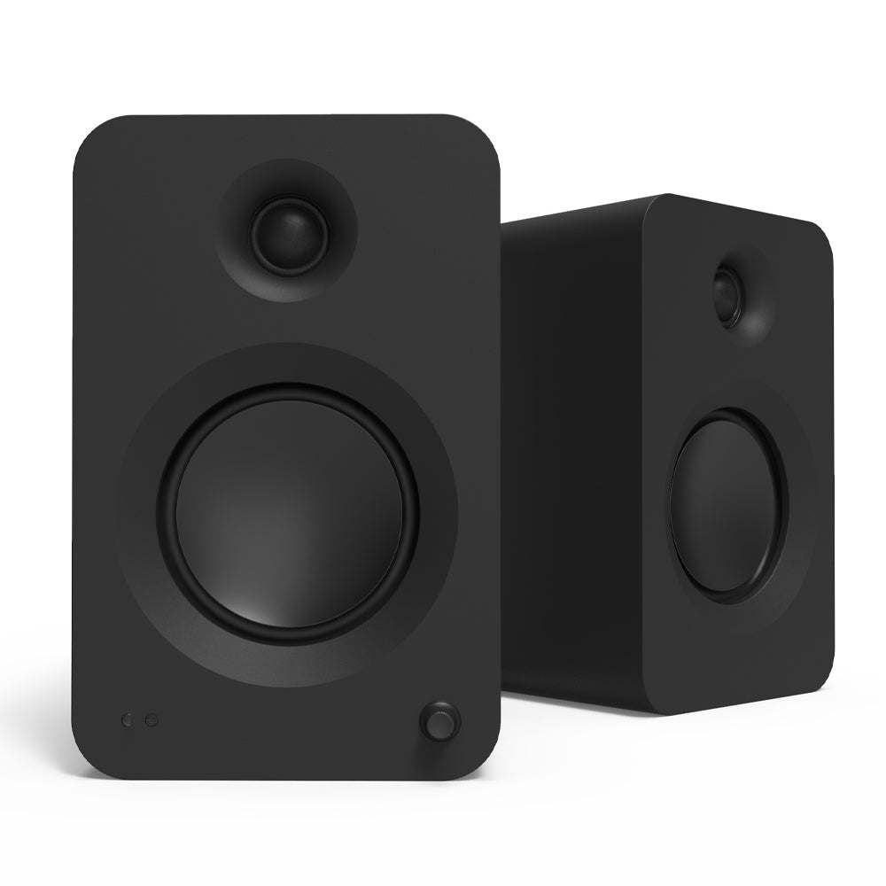 Kanto REN 200W Powered Bookshelf Speakers with HDMI ARC, USB-C, and Bluetooth 5.3 - Matte Black, Pair