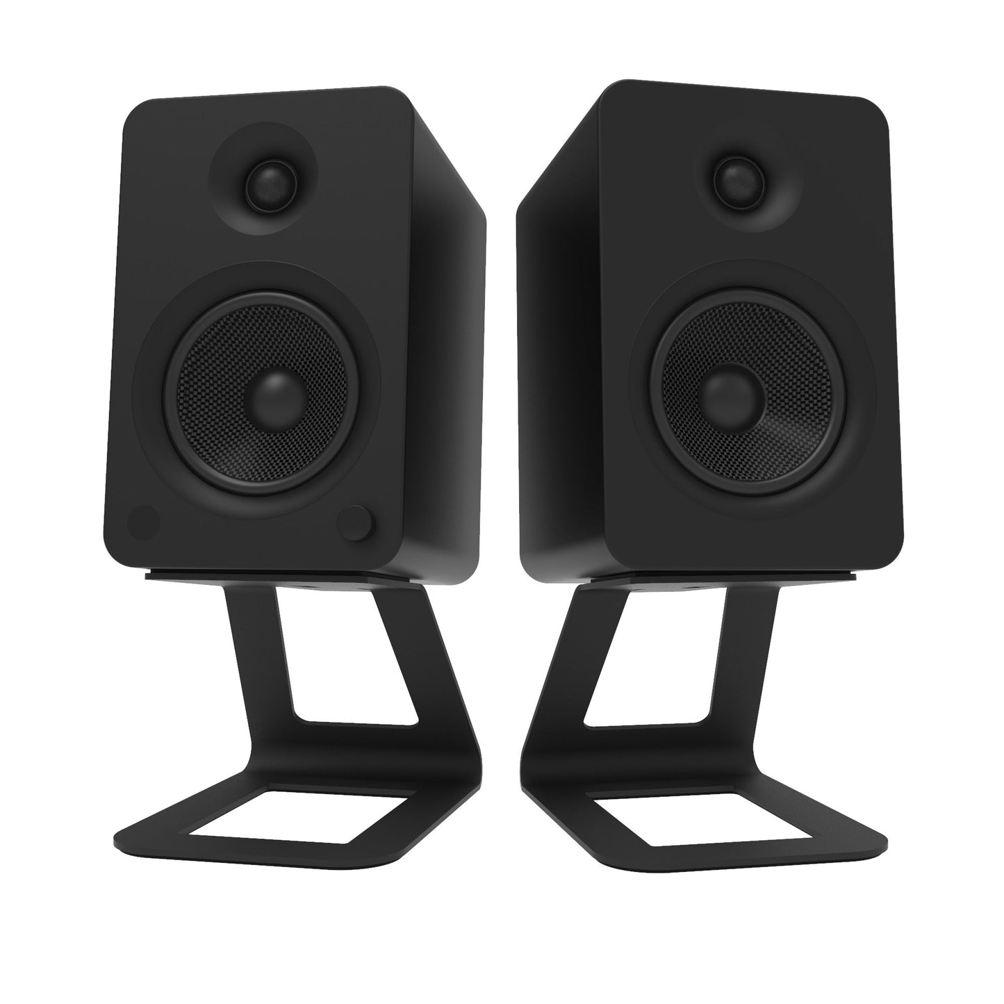 Kanto SE6 Elevated Desktop Speaker Stands for Large Speakers - Pair, Black