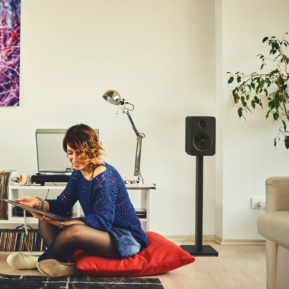 Kanto ST28 28" Universal Bookshelf Speaker Floor Stand - Black, Pair