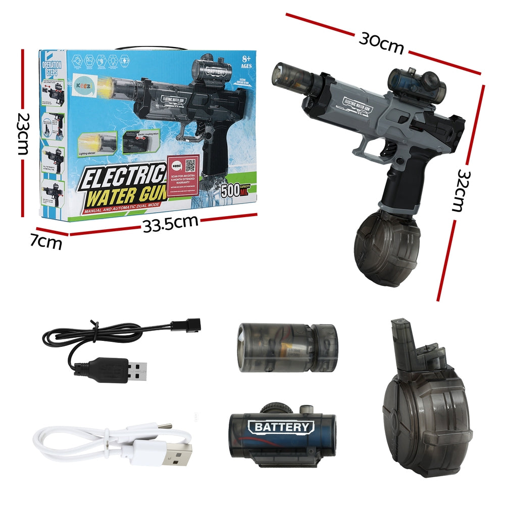 Keezi Kids Adult Electric Water Gun 500ml Water Tank Light Squirt Guns Toys