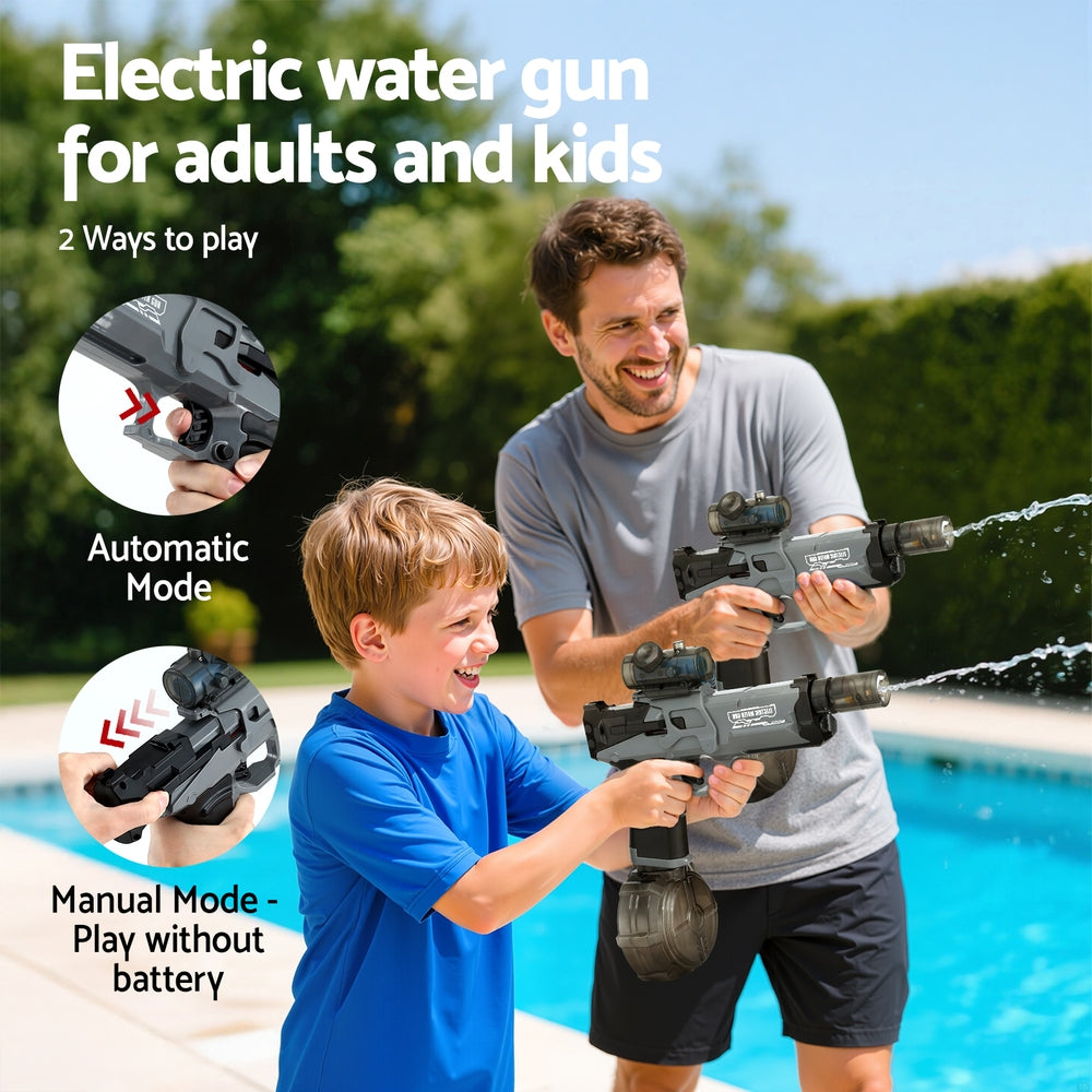 Keezi Kids Adult Electric Water Gun 500ml Water Tank Light Squirt Guns Toys