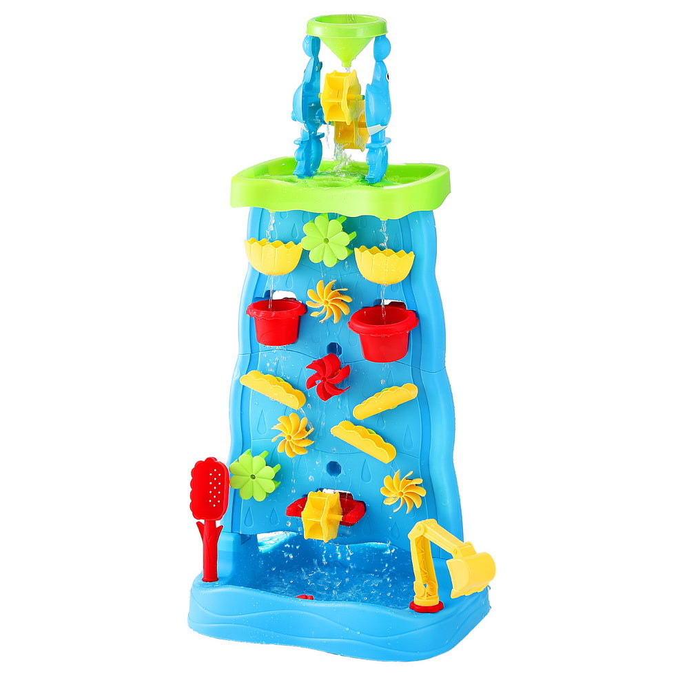 Keezi Kids Sand and Water Table Waterfall Wall Sandpit Toys Beach Shovel