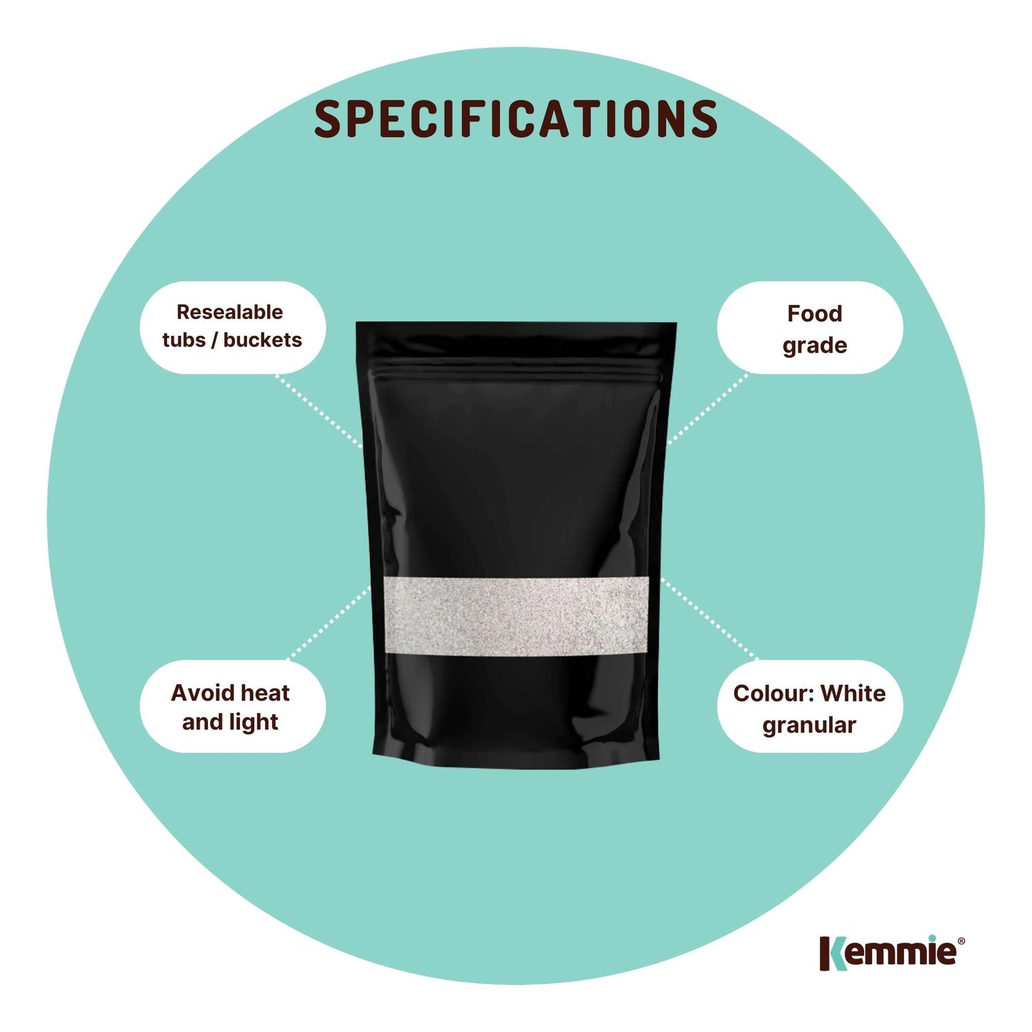 Kemmie 1Kg Potassium Sorbate Food Grade Granules Preservative E202 Cosmetic