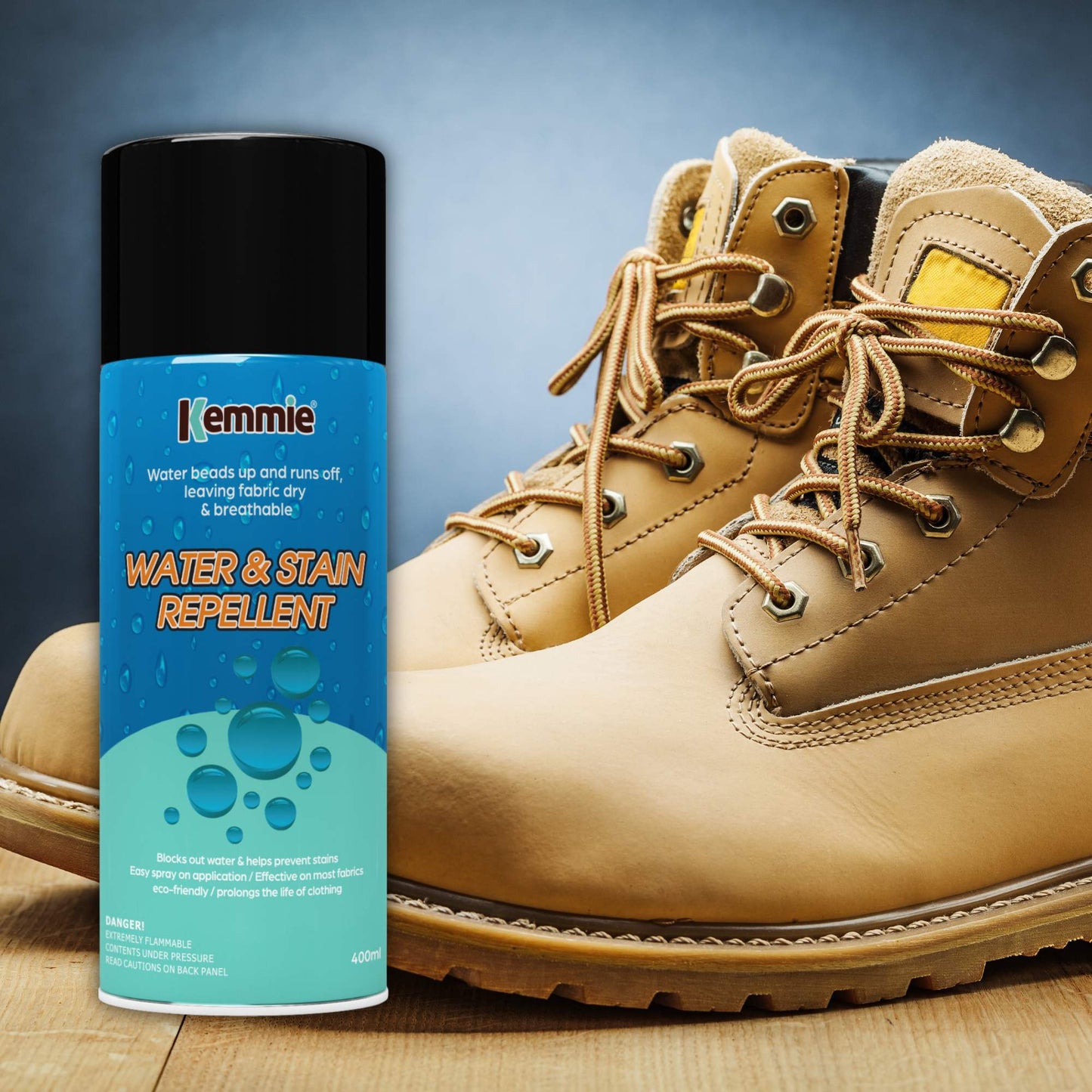 Kemmie 1x212g Water and Stain Repellent Spray for Shoes Suede Leather and Fabric