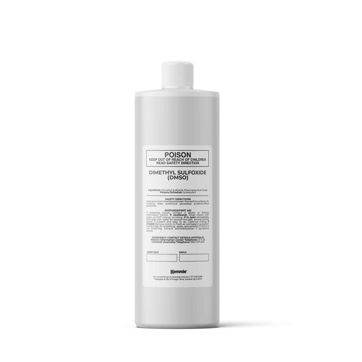Kemmie DMSO Liquid 99.9% Pure - USP Grade Dimethyl Sulfoxide Solvent