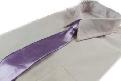 Kids Boys Lavender Elastic Plain Neck Tie