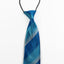 Kids Boys Sky Blue & White Diagonal Patterned Elastic Neck Tie