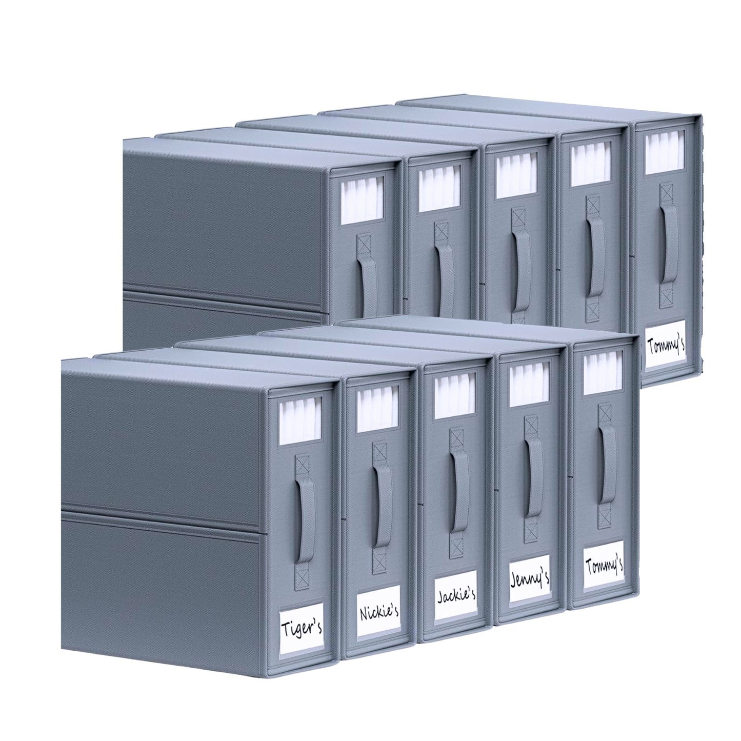 Kitchee Foldable Bed Sheet Storage Boxes - Linen Blanket and Closet Organiser Grey