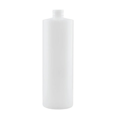 Kitchee 1x 250ml Natural HDPE Round Bottle + 28/410 Caps - Empty Plastic Food Storage