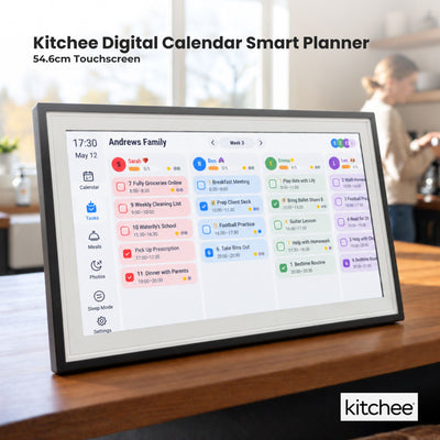 Kitchee 21.5" Digital Calendar Smart Planner - 54.6cm Touchscreen Black