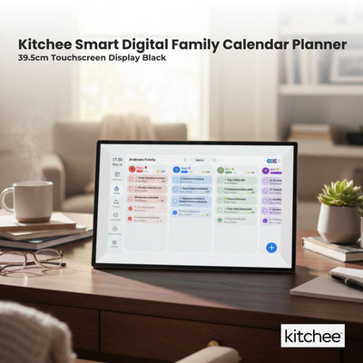 Kitchee Digital Calendar Smart Family Planner - 39.5cm Touchscreen Display Black