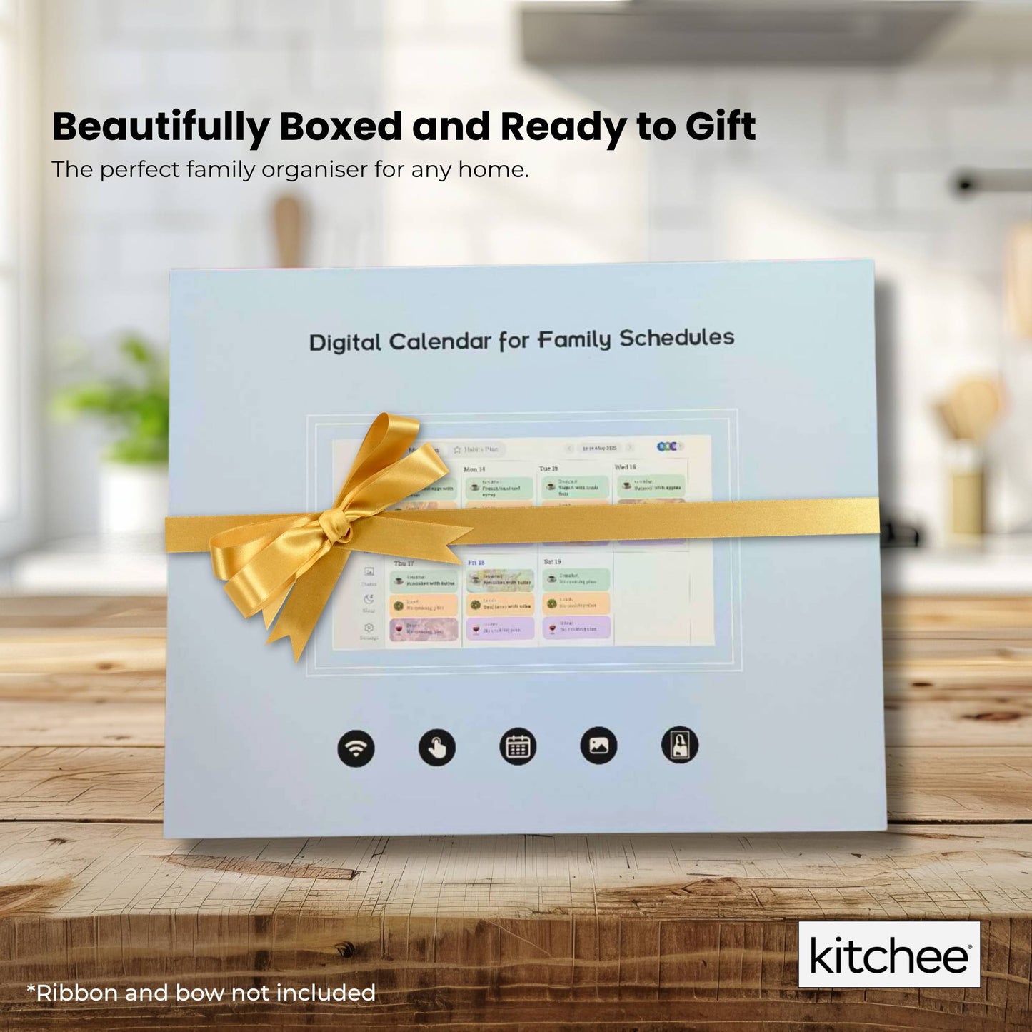 Kitchee Digital Calendar Smart Family Planner - 39.5cm Touchscreen Display White