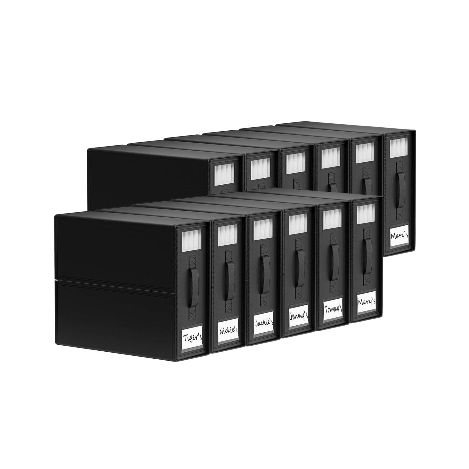 Kitchee Foldable Bed Sheet Storage Boxes – Linen Blanket & Closet Organiser Black