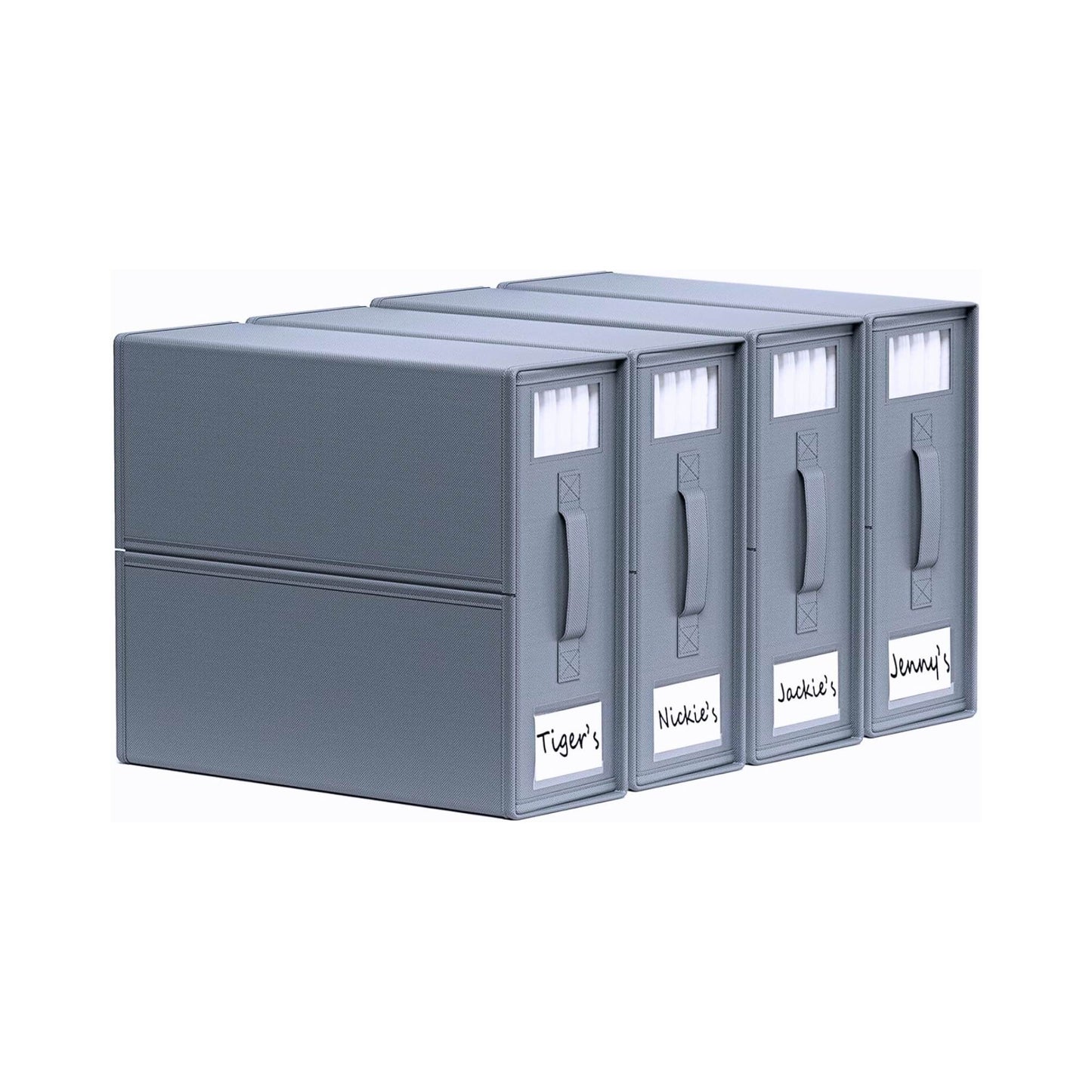 Kitchee Foldable Bed Sheet Storage Boxes – Linen Blanket & Closet Organiser Grey