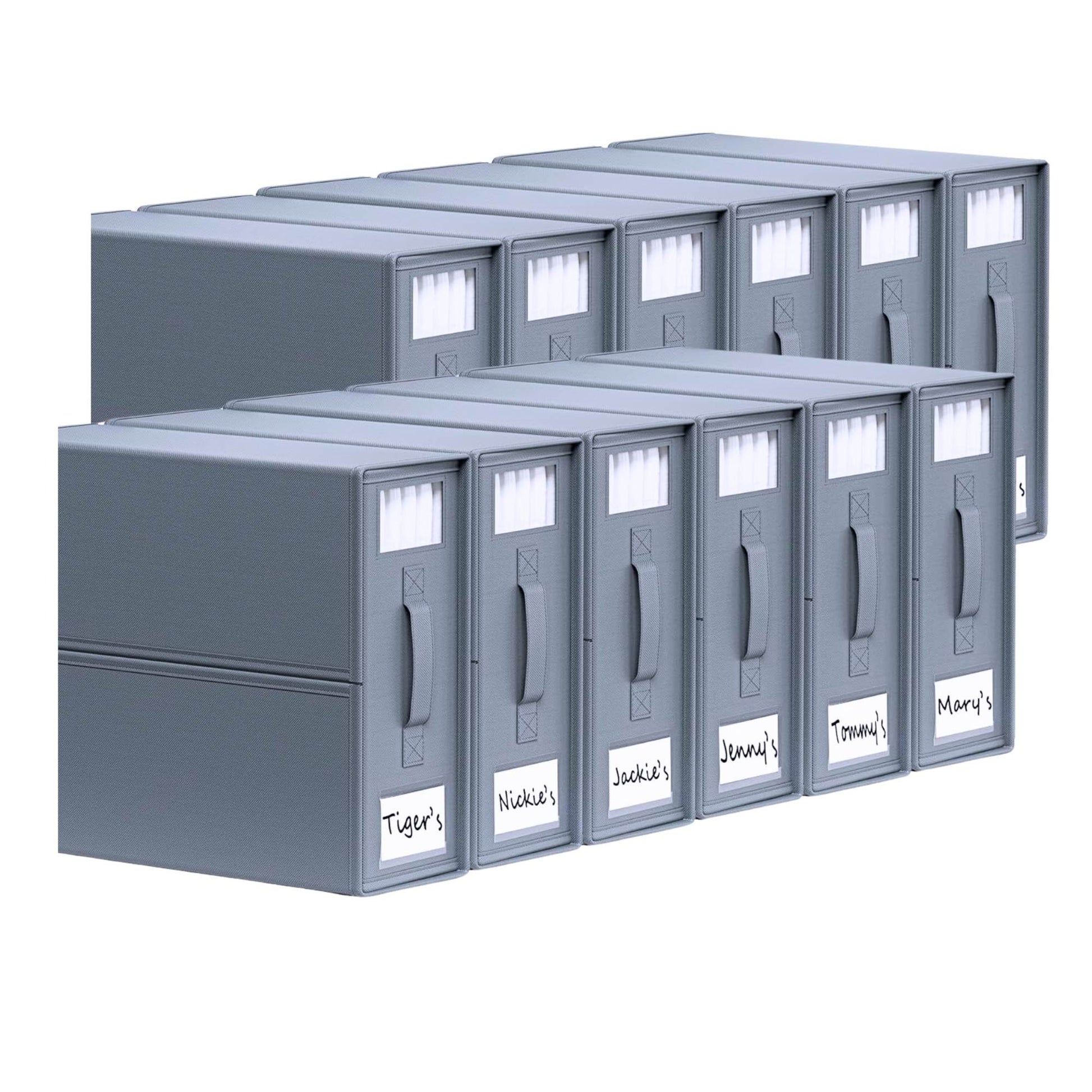 Kitchee Foldable Bed Sheet Storage Boxes – Linen Blanket & Closet Organiser Grey