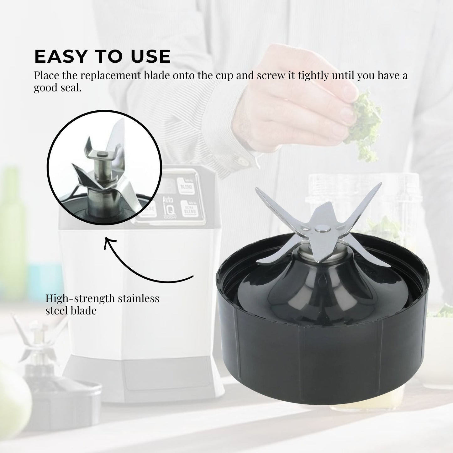 Kitchee 2x For Nutribullet Extractor Cross Replacement Blade - 1200W 1200