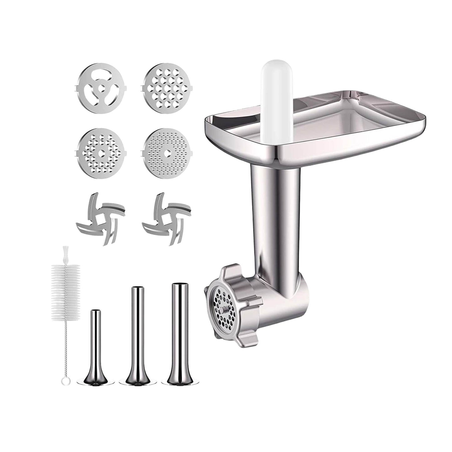 Kitchee Meat Food Grinder Sausage Attachment - Compatible with KitchenAid Mixers