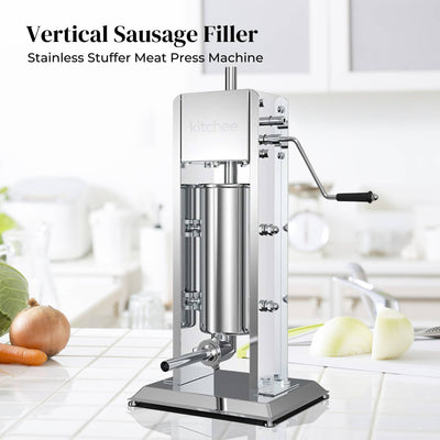 Kitchee 3L Manual Vertical Sausage Filler - Stainless Stuffer Meat Press Machine
