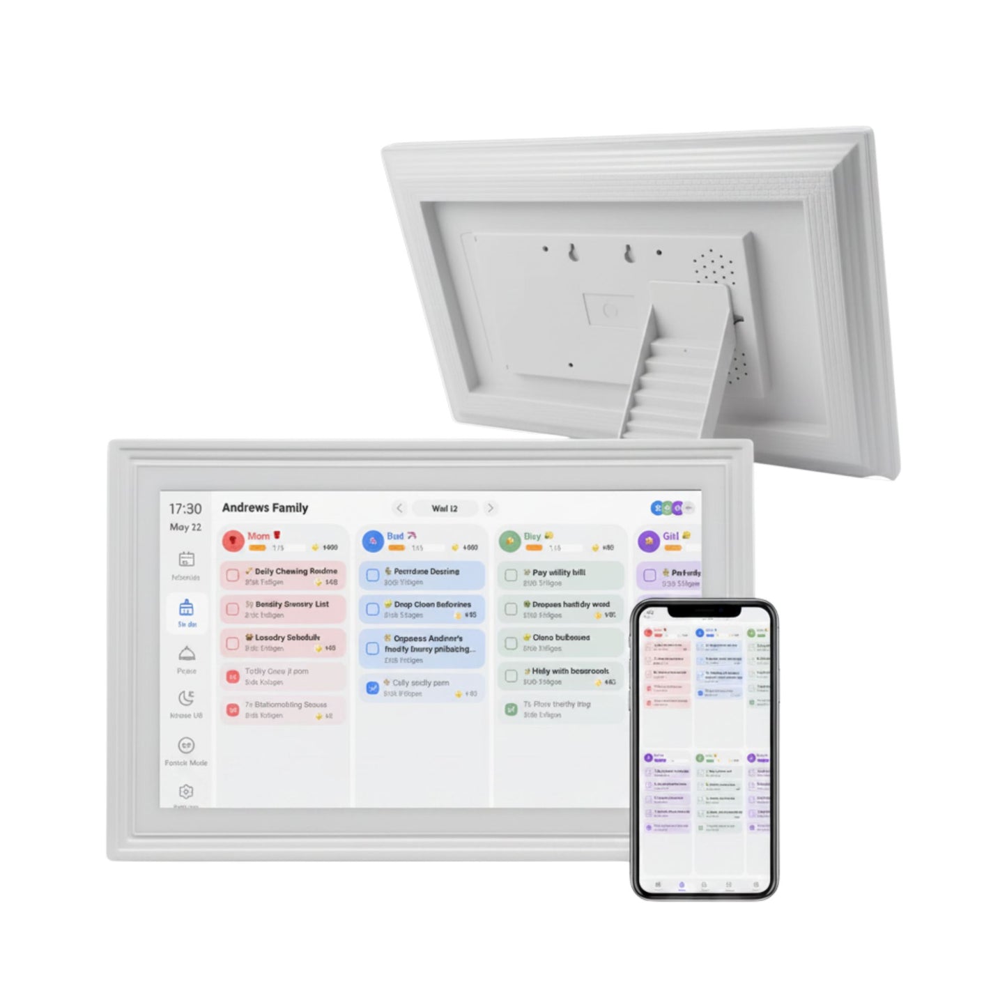 Kitchee 21.5" Digital Calendar Smart Planner - 54.6cm Touchscreen White