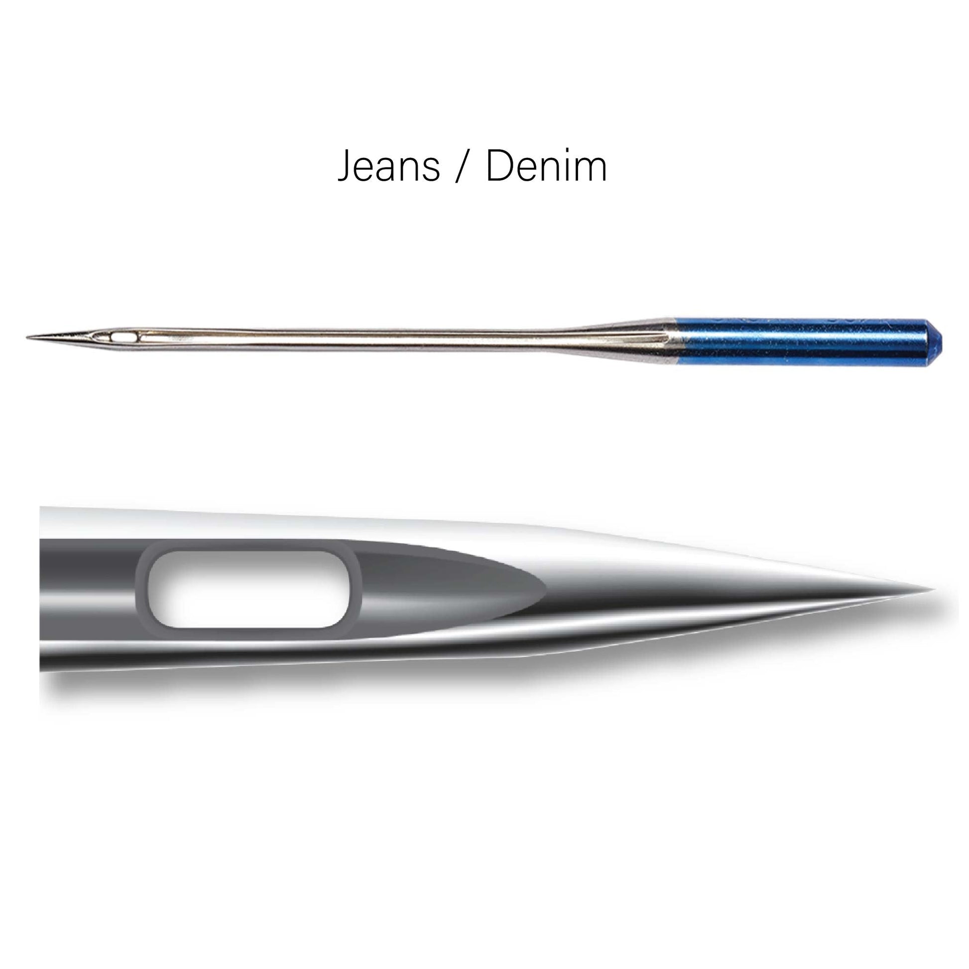 Klasse Jeans Denim Sewing Machine Needles 6 Pack Assorted Sizes 100/110