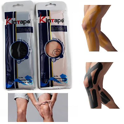 Knee Injury Tape Pre Cut Support Tape Kintape Sports Tape Nude Black Strong