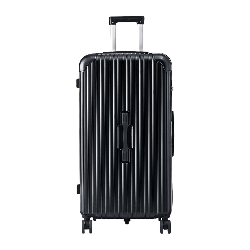 Wanderlite 32" Trunk Luggage Suitcase Travel 5 Wheels Type-C Port TSA Black