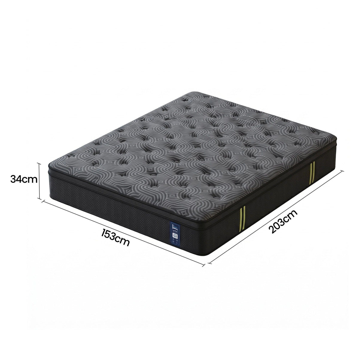 Levitex Queen Mattress 34 cm 5-Zone Pressure Relief Pocket Spring with Reinforced Edge Support & Breathable Gel Memory Foam Hybrid Mattress