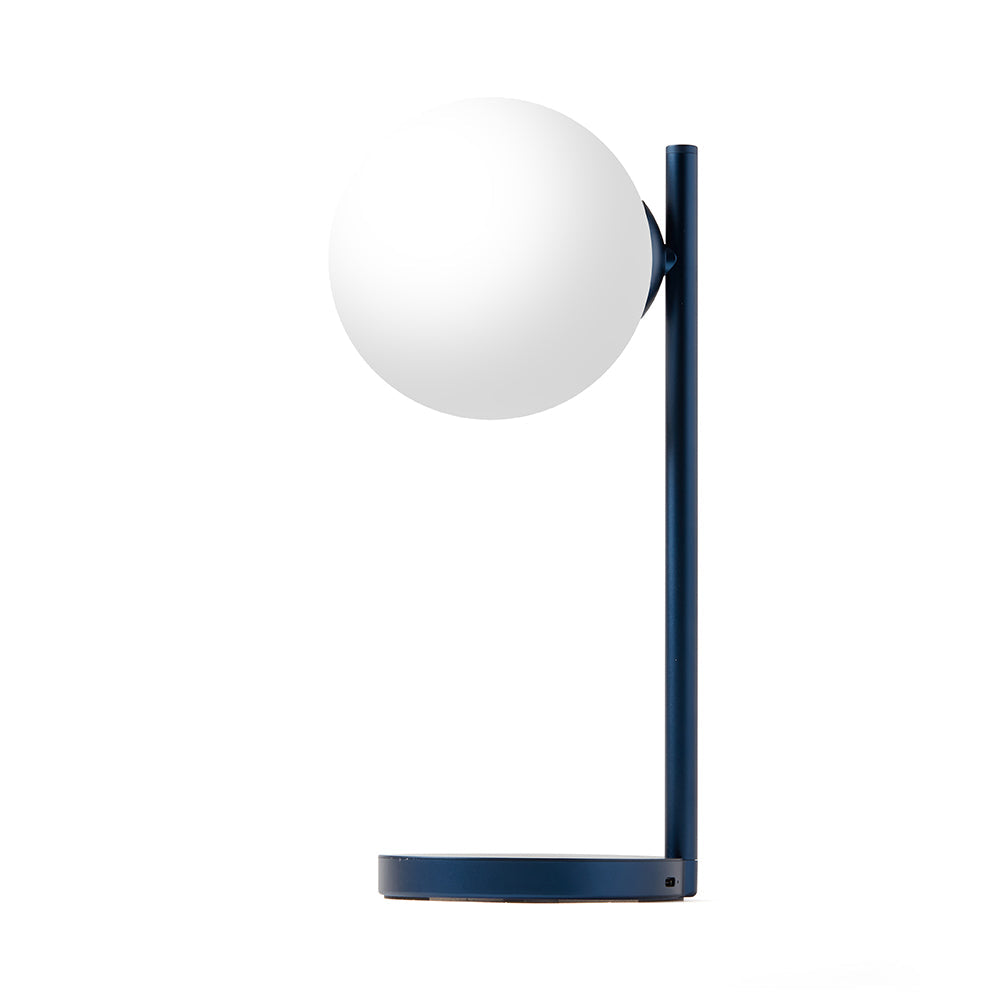 Lexon Bubble Desk Lamp With Built-In Wireless Charger - Blue