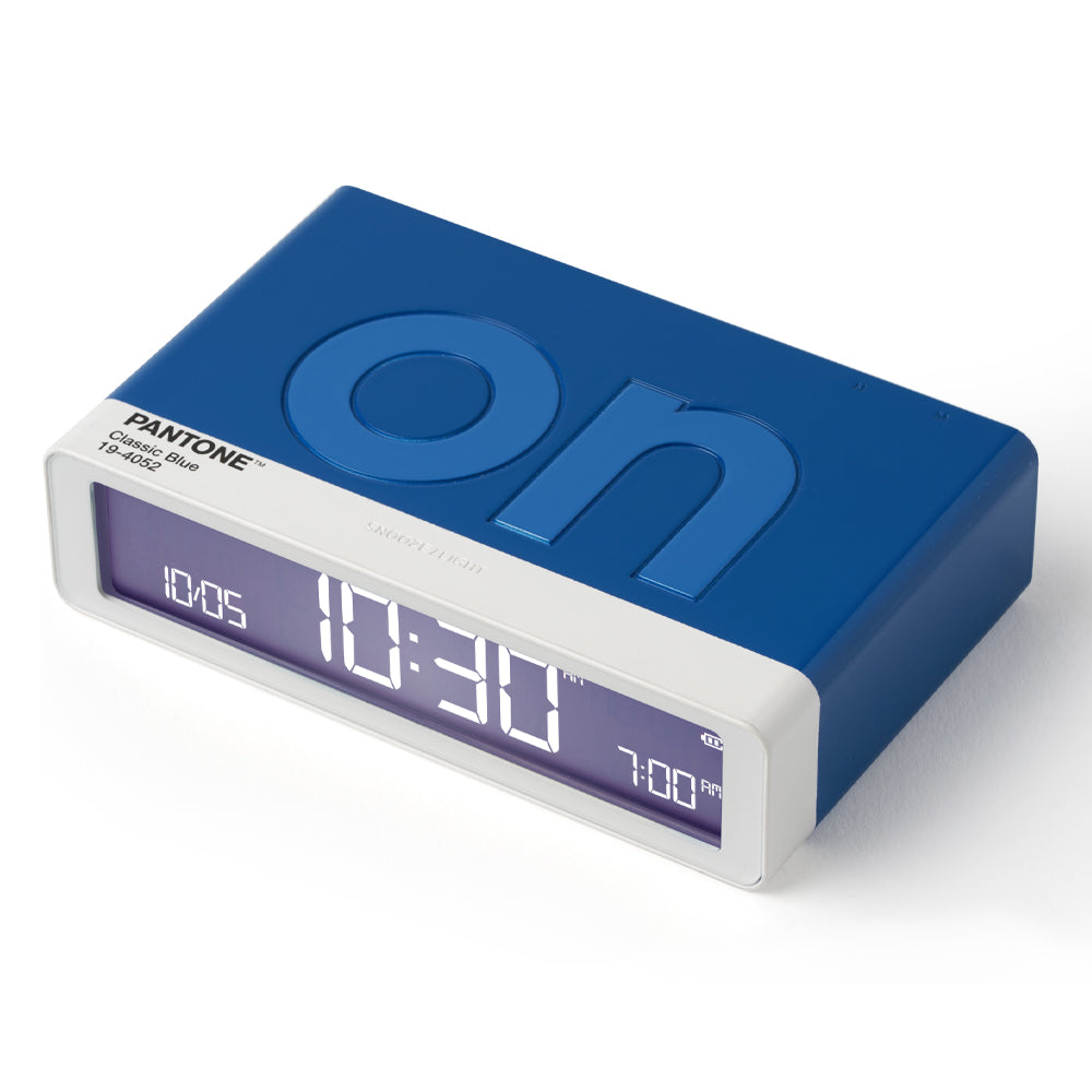 Lexon Flip Classic Reversible Alarm Clock PANTONE - Classic Blue