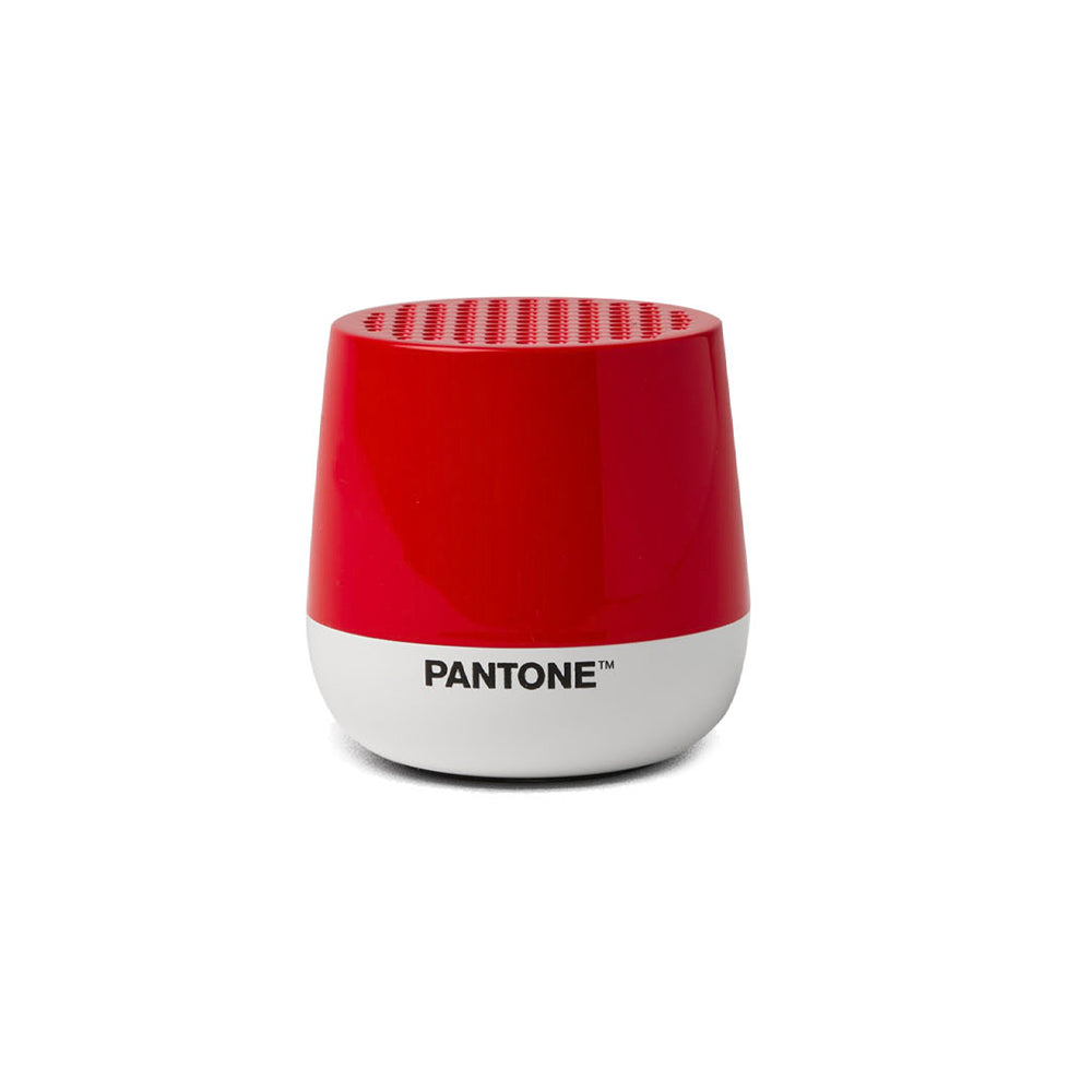 Lexon GIFT Set PANTONE - Includes Mino+ Mini Speaker, Flip Classic Clock, Mina M Lamp, Thykho 3 Speaker - 2035 Red