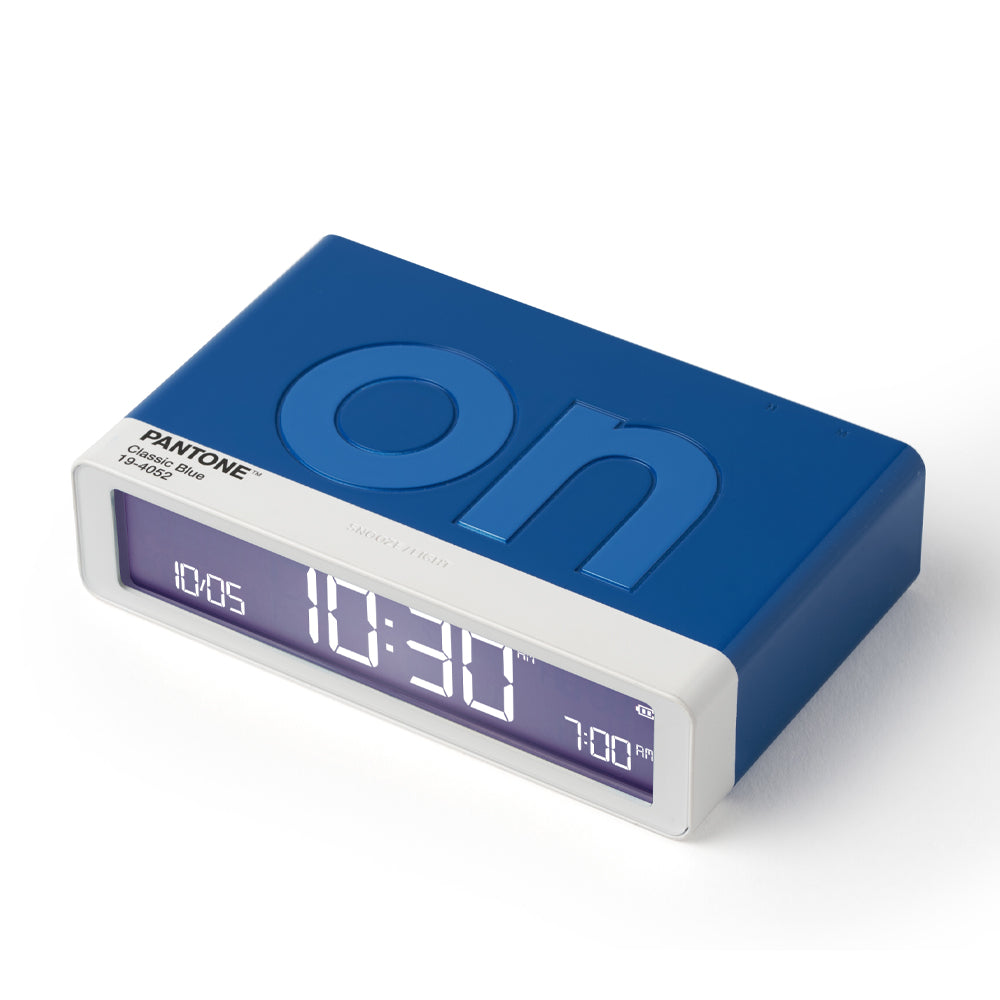 Lexon GIFT Set PANTONE - Includes Mino+ Mini Speaker, Flip Classic Clock, Mina M Lamp, Thykho 3 Speaker - Classic Blue