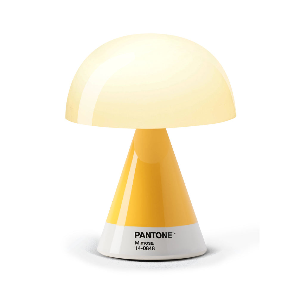Lexon GIFT Set PANTONE - Includes Mino+ Mini Speaker, Flip Classic Clock, Mina M Lamp, Thykho 3 Speaker - Yellow