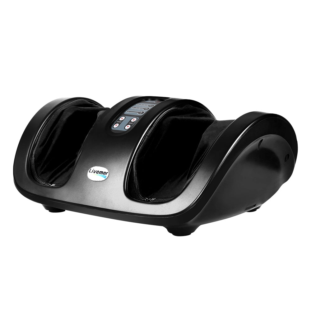 Livemor Foot Massager Shiatsu Massagers Electric Roller Kneading Leg Black