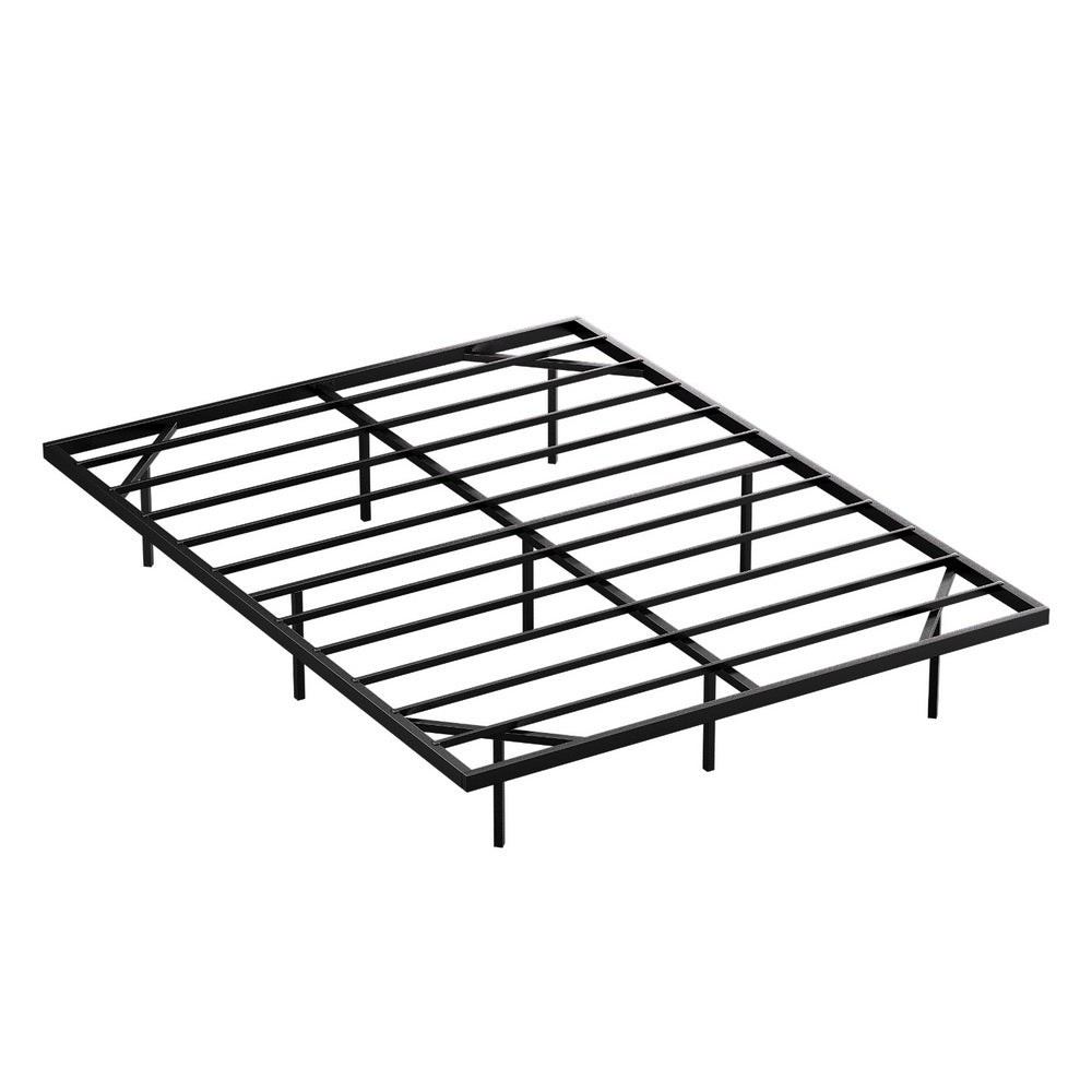 Artiss Double Bed Frame,Floating Metal Bed Frame with Smart LED Lights - Sturdy Metal Platform Bed Base, Silent Design, Tool-Free Assembly, 300KG Capacity for Home/Hotel/Master Bedroom