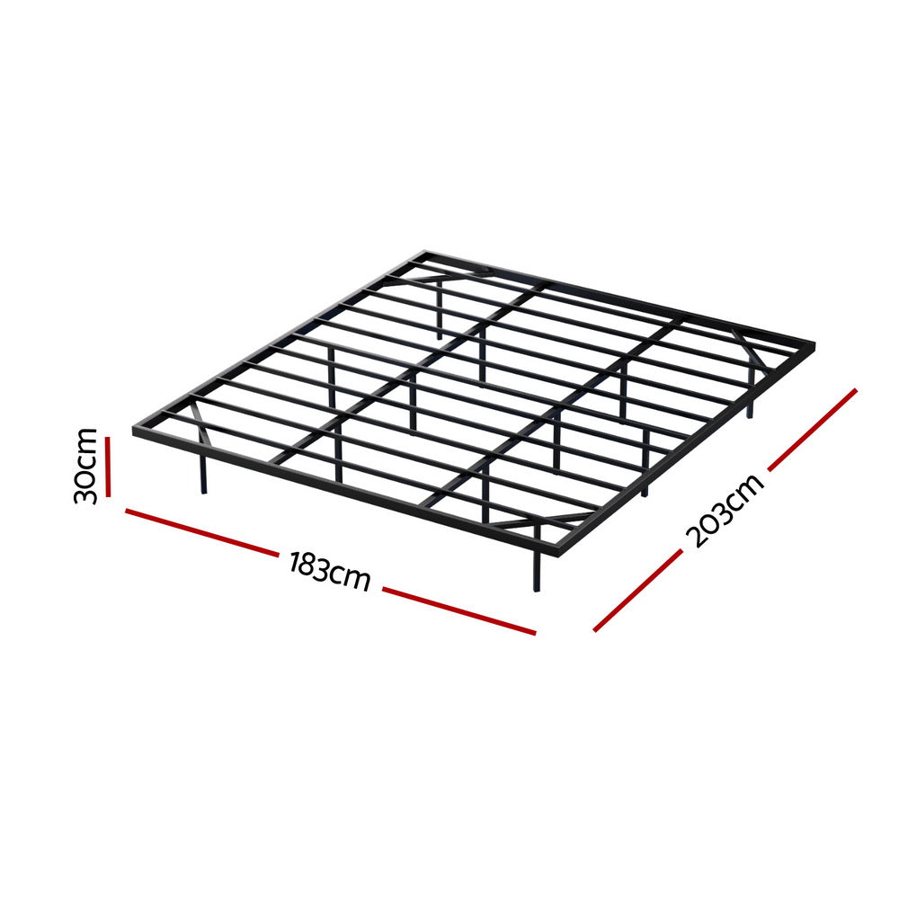 Artiss King Bed Frame,Floating Metal Bed Frame with Smart LED Lights - Sturdy Metal Platform Bed Base, Silent Design, Tool-Free Assembly, 300KG Capacity for Home/Hotel/Master Bedroom