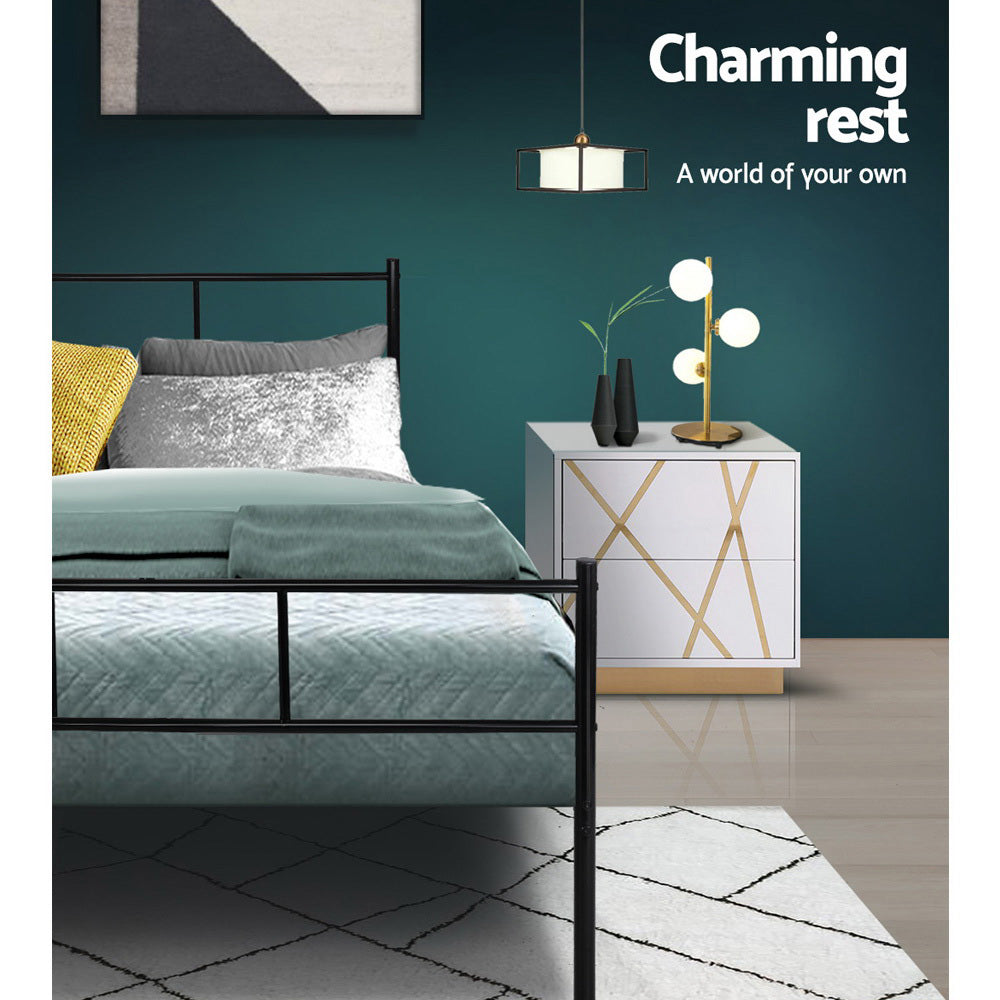 Artiss Bed Frame King Single Metal Bed Frame SOL