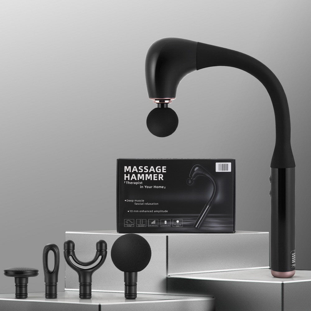 Everfit Massage Gun U-shaped Extended Handle Percussion Massager 4 Heads