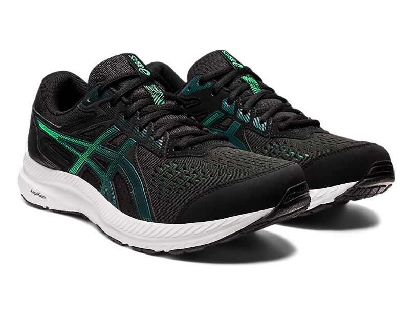 Mens Asics Gel-Contend 8 Black/Velvet Pine Athletic Running Shoes
