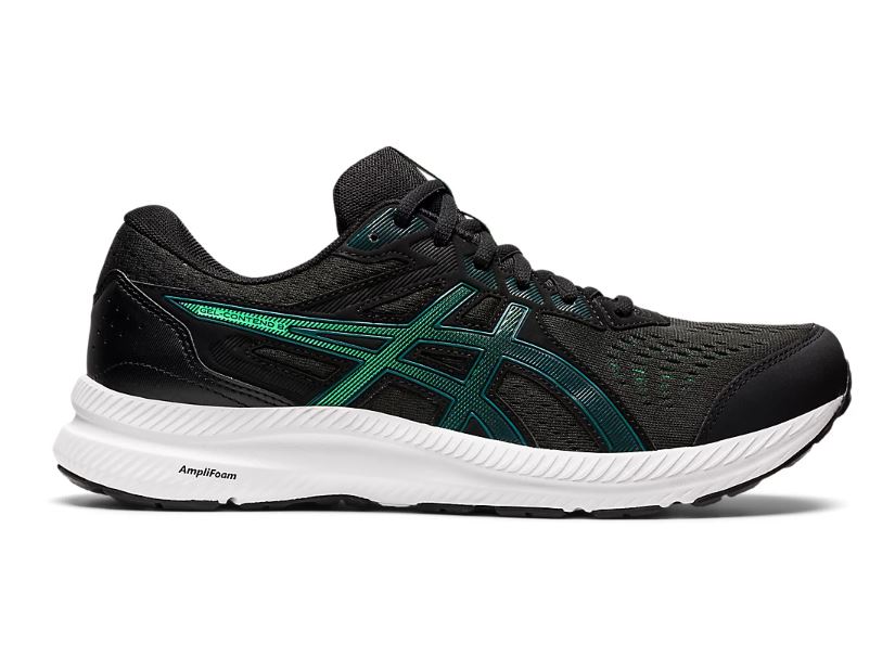 Mens Asics Gel-Contend 8 Black/Velvet Pine Athletic Running Shoes