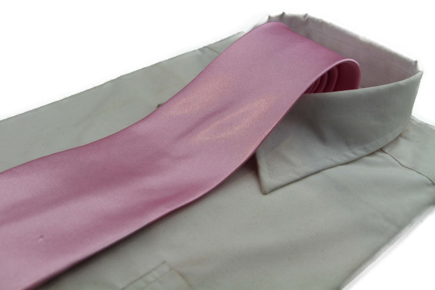 Mens Baby Pink Classic 10cm Plain Neck Tie