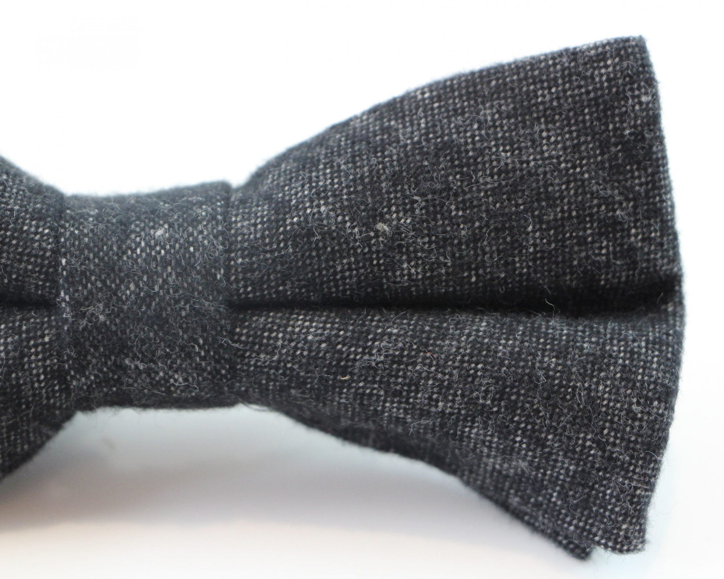 Mens Black Denim & Maroon Trim Cotton Bow Tie & Pocket Square Set